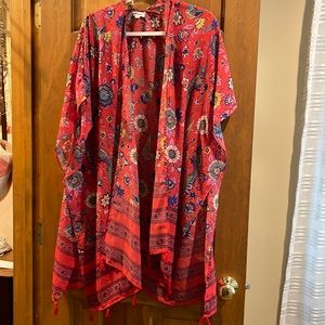 Ultra Pink Open Kimono 1X